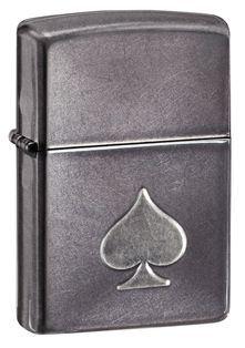 Zippo Stamped Spade Gray Dusk