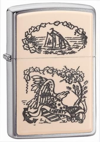 Zippo SCRIMSHAW LIBERTY EAGLE