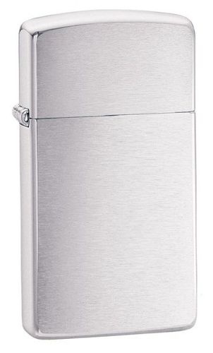 Zippo Slim® Brushed Chrome