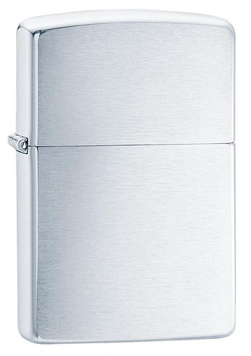 Combo 4 sản phẩm : Bật lửa Zippo Brushed Chrome 200+Xăng+Đá+Bấc