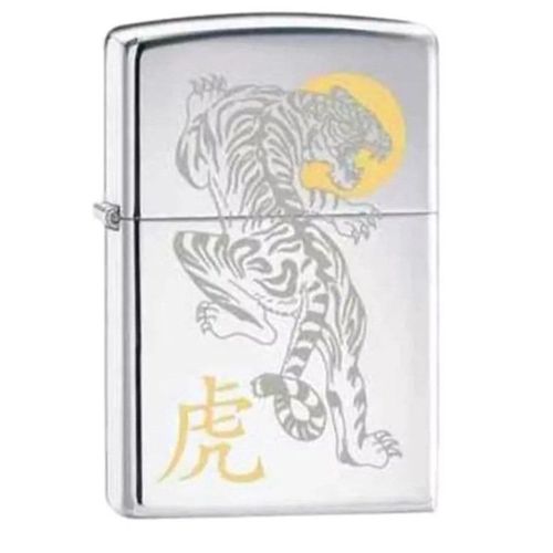 Zippo "Tiger" Brushed Chrome