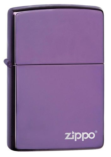 Zippo Classic High Polish Purple Logo