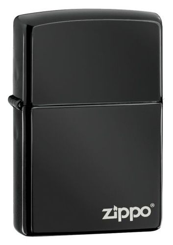 High Polish Black Zippo Logo