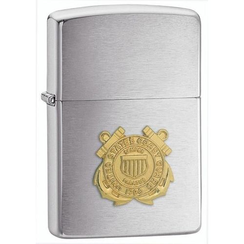 Zippo Coast Guard Emblem Brushed Chrome