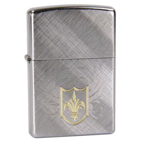 Zippo Crest Diagonal Weave