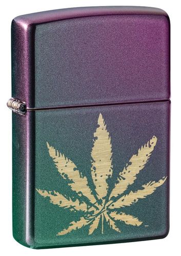 Zippo Iridescent Marijuana Leaf