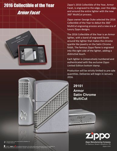 Zippo 2016 Collectible of the Year