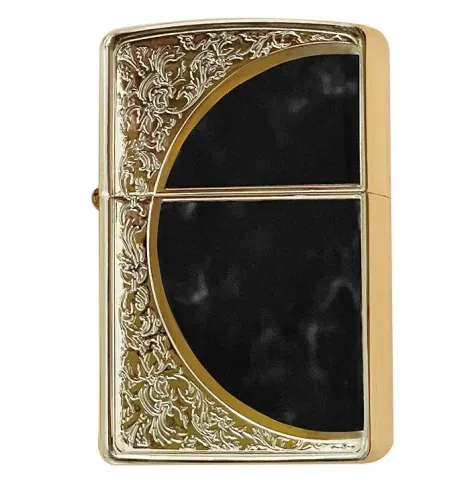 Arabesque Marble Black Gold Etching