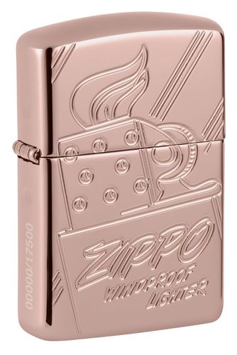 Zippo Script Logo Collectible Armor Rose Gold