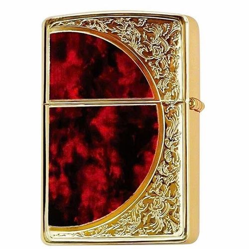 Arabesque Marble Red Gold Etching