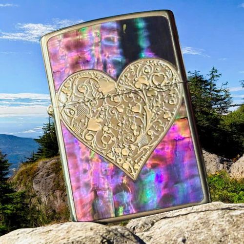 Heart & Abalone Shell Inlay