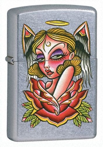 Zippo Evil Angel Street Chrome