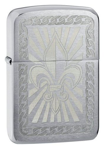 Zippo 1941 Replica Fluer-de-lis Brushed Chrome