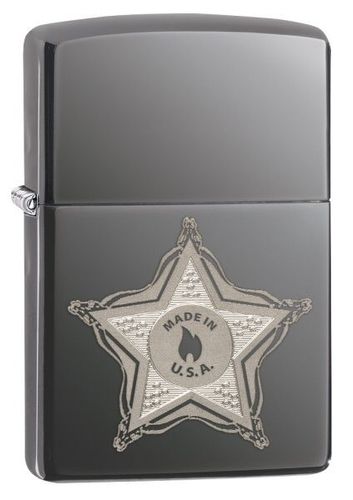 Zippo Skull Badge Black Ice®