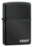 High Polish Black Zippo Logo