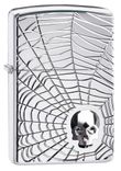 Zippo Spider Web Skull Design