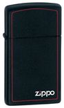 Slim® Black Matte with Red Border