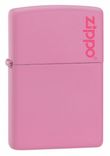 Classic Pink Matte Zippo Logo