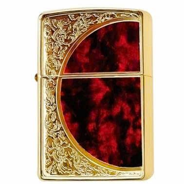 Arabesque Marble Red Gold Etching
