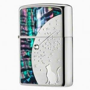 Cat & Moon Abalone Shell Inlay