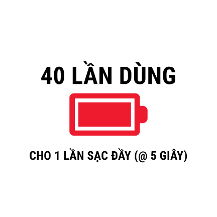 40 uses per charge