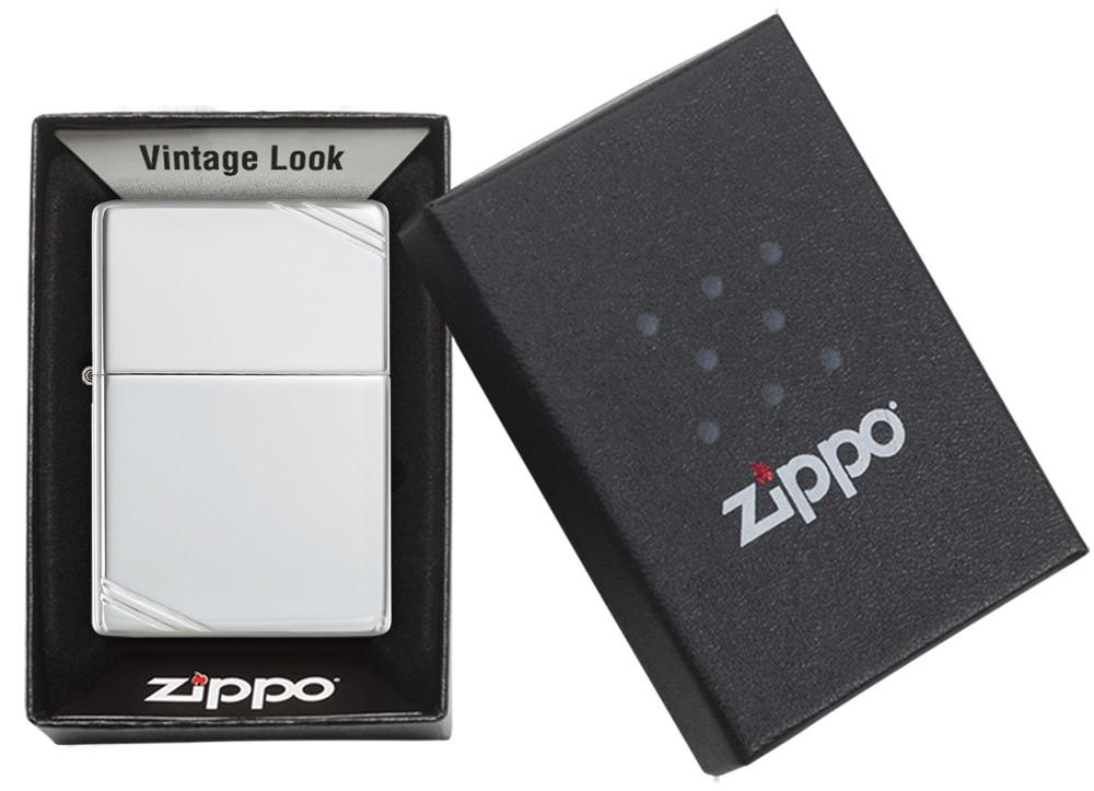 Zippo Sterling Silver Vintage with Slashes