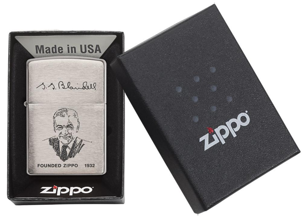 Zippo Brushed Chrome Founded 1932