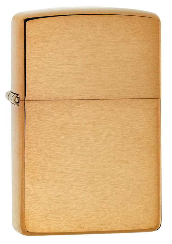 Zippo Brushed Brass Solid