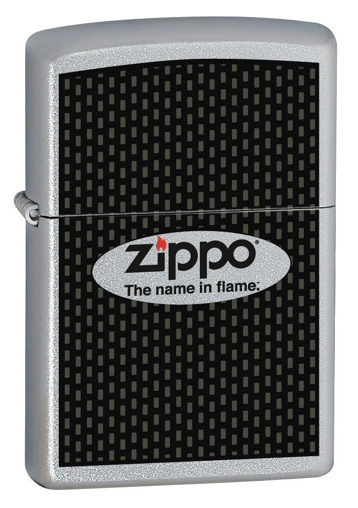 Zippo Name In Flame Satin Chrome