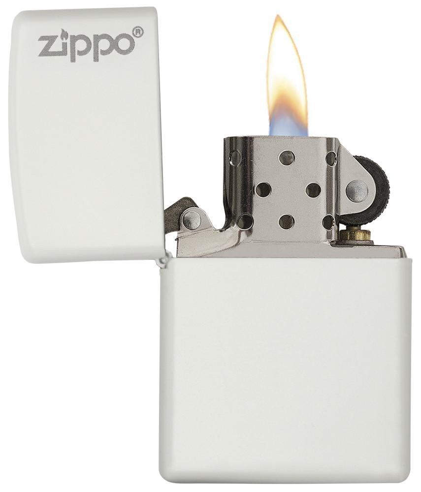 Zippo White Matte with Zippo Logo