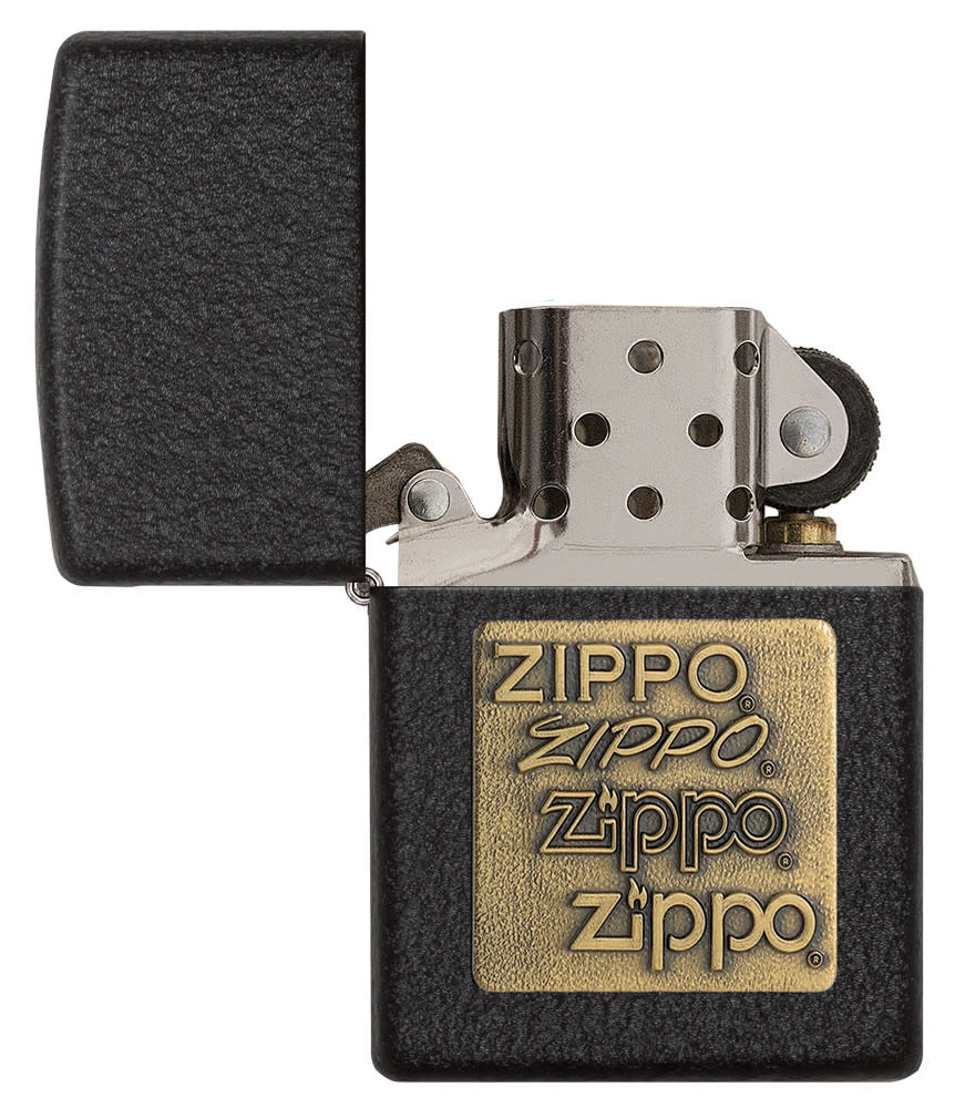 Black Crackle® Gold Zippo Logo