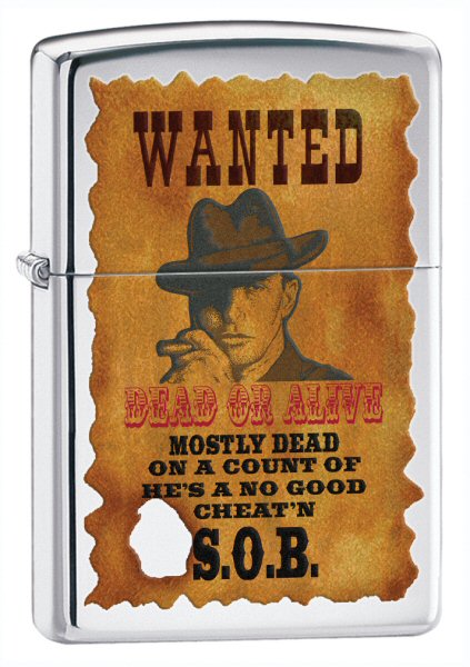 Zippo Wanted Poster