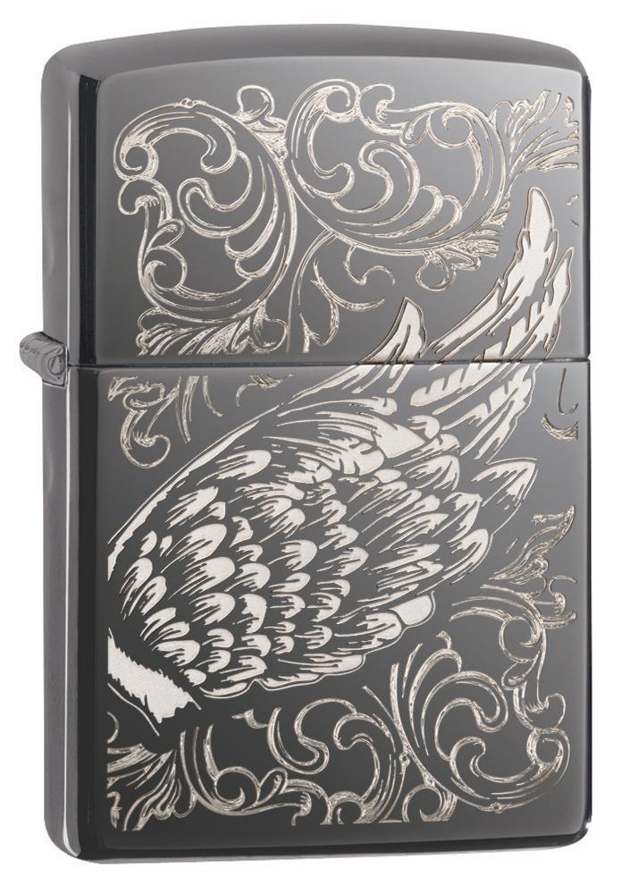 Zippo Filigree Flame and Wing Design