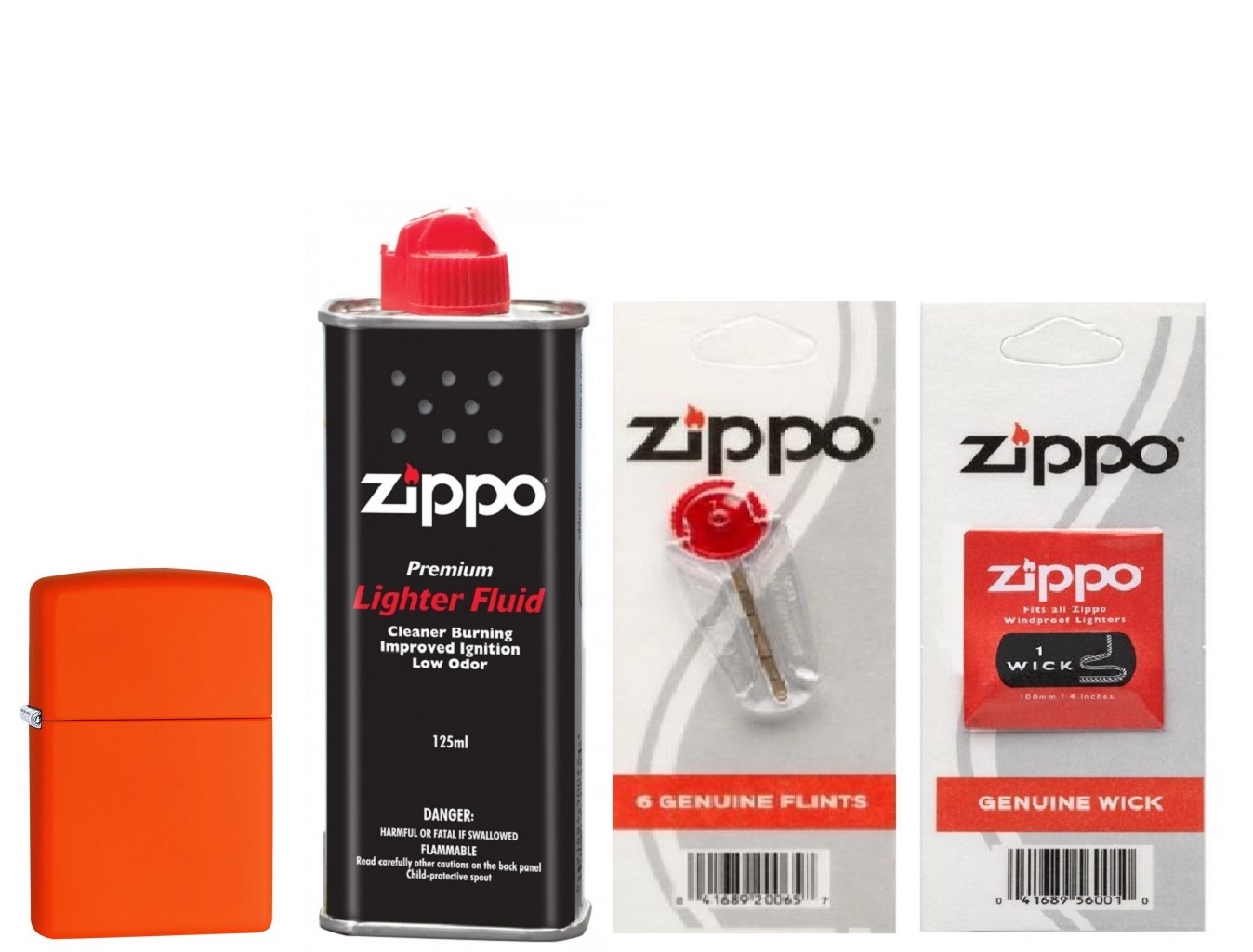Combo 4 sản phẩm : Bật lửa Zippo 231+Xăng+Đá+Bấc
