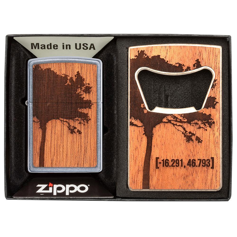 Zippo WOODCHUCK USA Lighter & Bottle Opener Gift