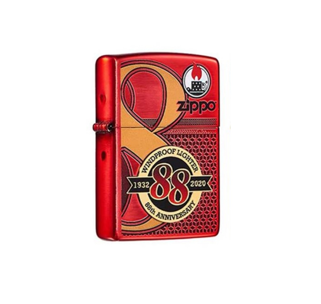 Zippo 88TH RED COLOR CLEAR COATING
