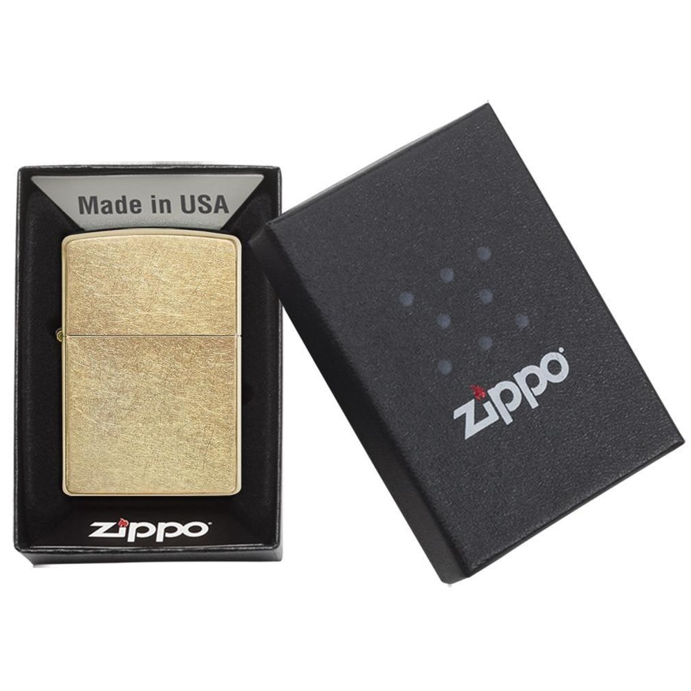 Zippo Combo 4 sản phẩm : Bật lửa Zippo Gold Dust 207G+Xăng+Đá+Bấc