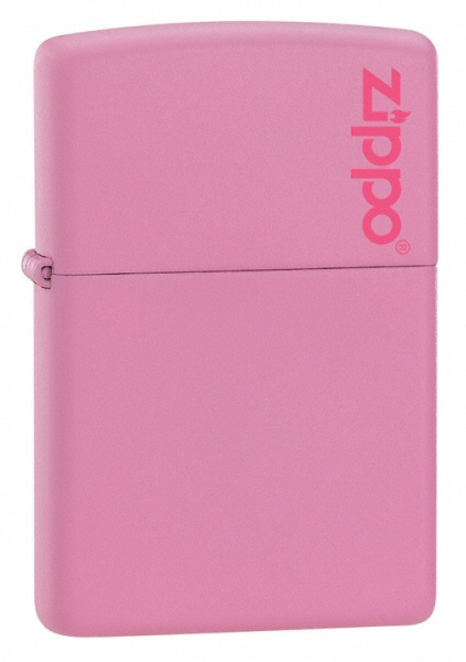 Combo 4 sản phẩm : Bật lửa Pink Matte with Zippo Logo 238ZL+Xăng+Đá+Bấc