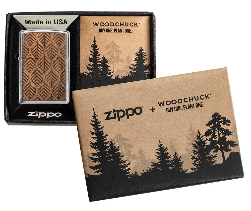 Zippo WOODCHUCK USA Walnut Leaves