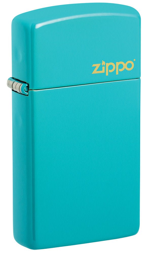 Slim® Flat Turquoise Zippo Logo