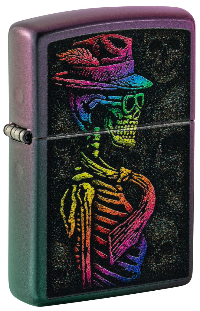 Zippo Colorful Skull Design Iridescent