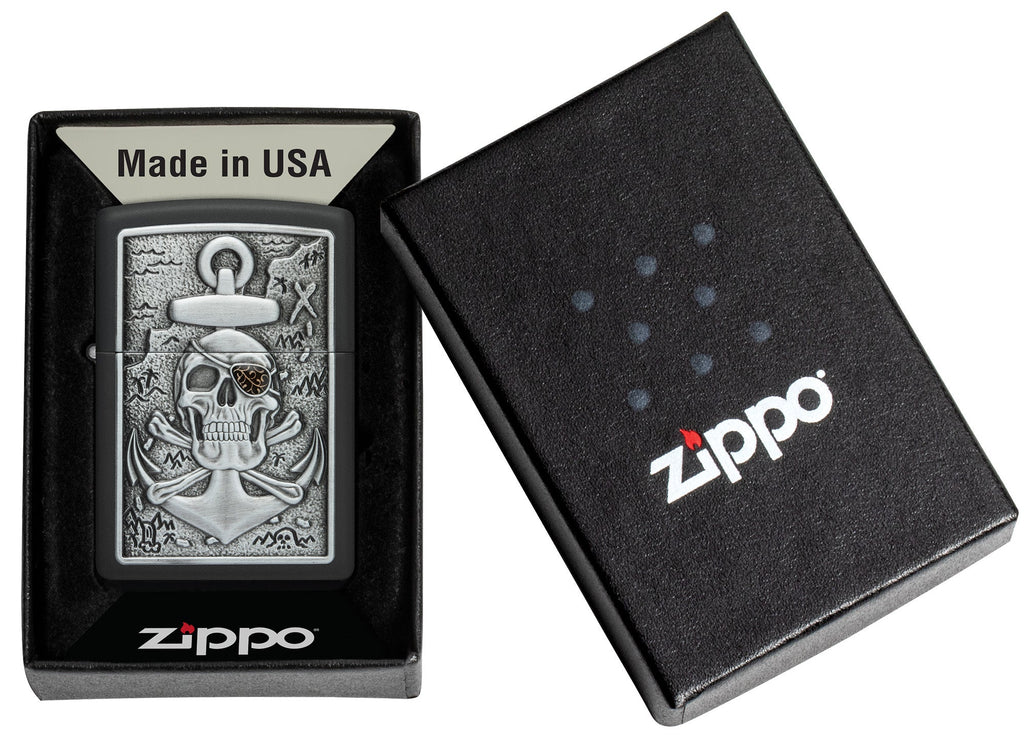 Zippo Skull Anchor Emblem Design