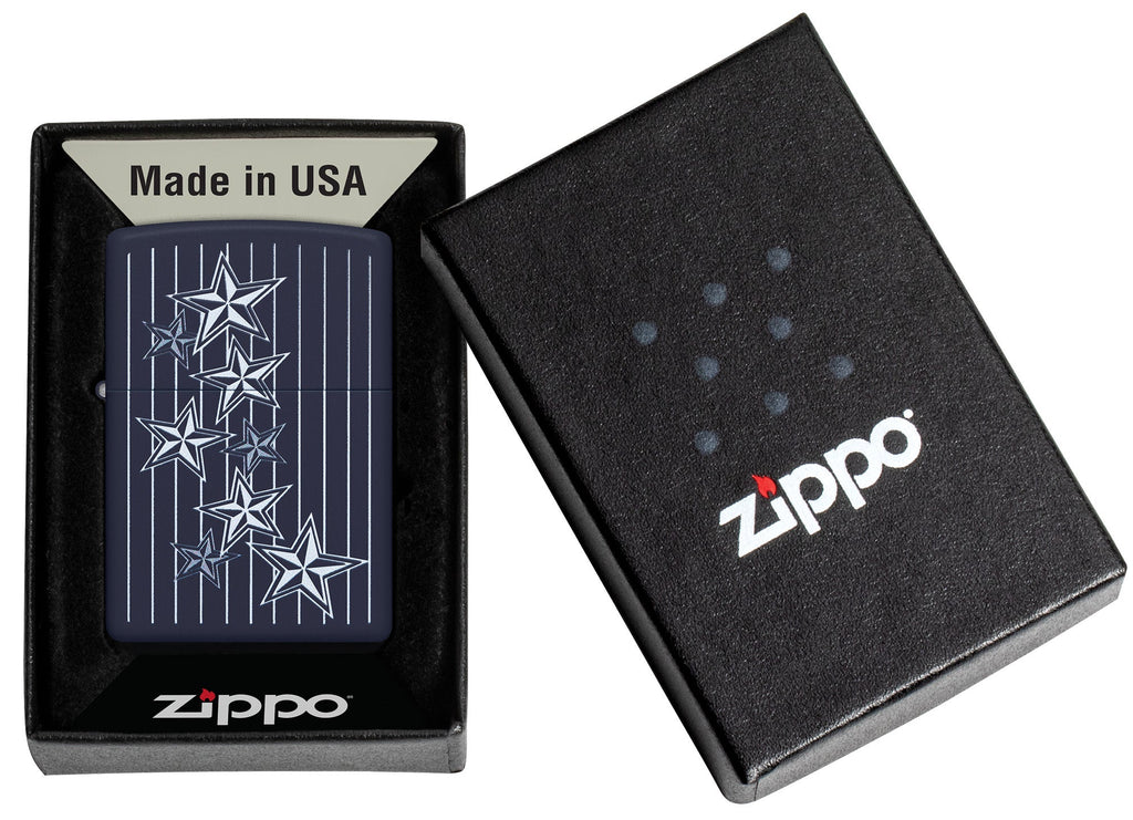 Zippo Americana Star Design Navy Matte
