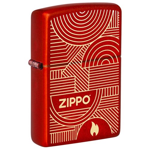 Zippo Logo Flame Art Deco Circles Lines