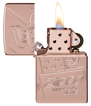 Zippo Script Logo Collectible Armor Rose Gold